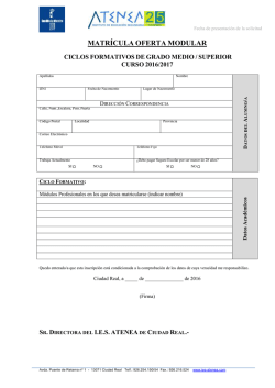 Matr&iacute;cula Oferta Modular