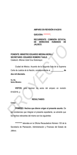 A.R. 614/2016. - Suprema Corte de Justicia de la Naci&oacute;n