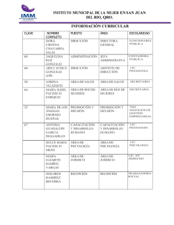 instituto municipal de la mujer en san juan del rio, qro. informaci&oacute;n