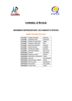 conseil d`&eacute;cole membres representant les parents d`&eacute;l&egrave;ves