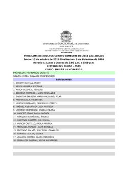 Cuarto Bimestre 2016 Horario 1