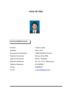 HOJA DE VIDA - Hojas de Vida