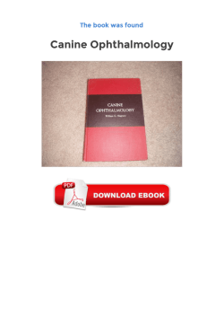 Canine Ophthalmology Free Pdf Books