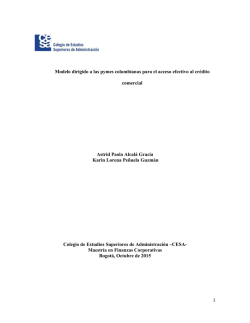Modelo dirigido a las pymes colombianas para el acceso efectivo al