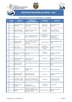 Comerciantes - Instituto Nacional de Pesca