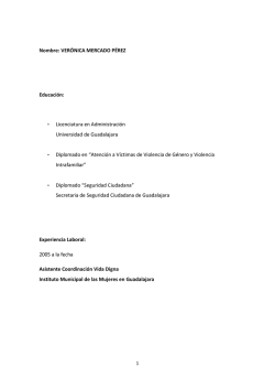 Descarga CV - Instituto Municipal de las Mujeres en Guadalajara