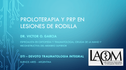 Proloterapia y PRP en lesiones de rodilla