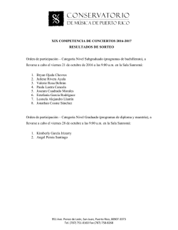 XIX COMPETENCIA DE CONCIERTOS 2016