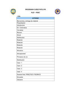 PROGRAMA CURSO PHTLS PR PLST &ndash; PER&Uacute;