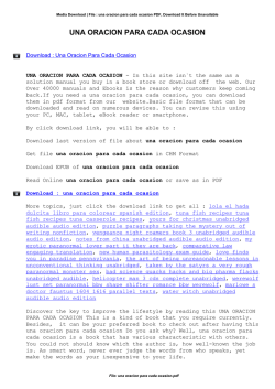 : una oracion para cada ocasion