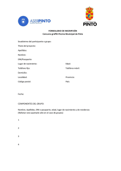 FORMULARIO DE INSCRIPCI&Oacute;N Concurso graffiti