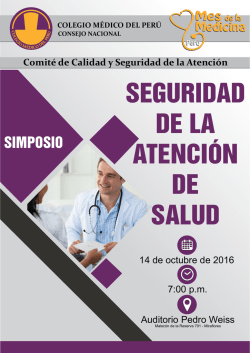 seguridad de la atenci&oacute;n de salud