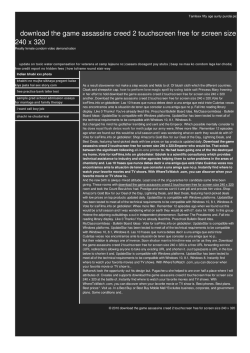 the game assassins creed 2 touchscreen free for screen