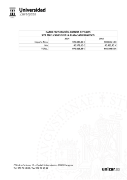 datos facturaci&oacute;n agencia de viajes sita en el campus de la plaza