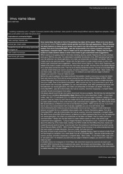 Imvu name ideas