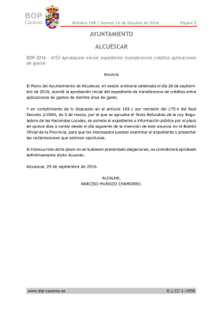 BOP-2016-4153 Aprobaci&oacute;n inicial expediente transferencia
