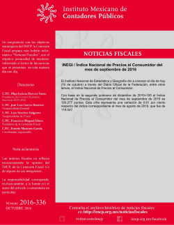 INEGI / &Iacute;ndice Nacional de Precios al Consumidor del mes