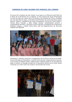 correos de cuba celebra d&iacute;a mundial del correo
