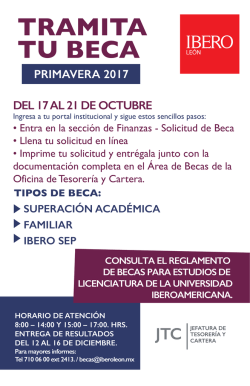 Formato de Solicitud de Beca - Universidad Iberoamericana Le&oacute;n