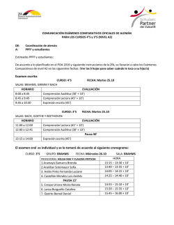 Examen escrito: El examen oral es individual y se lo tomar&aacute; de