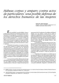 H&aacute;beas corpus y amparo contra actos de