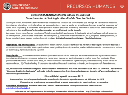 Concurso Acad&eacute;mico con Grado Doctor