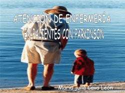 Atenci&oacute;n de enfermer&iacute;a en pacientes con parkinson