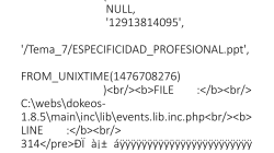 especificidad profesional