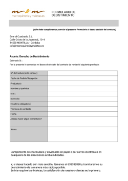 formulario de desistimiento