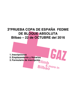 3&ordf; Prueba Copa de Espa&ntilde;a de Escalada en Bloque