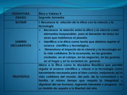 RELACI&Oacute;N DE LA &Eacute;tica CON LA CIENCIA Y LA TECNOLG&Iacute;A