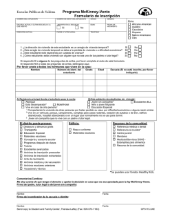 Formulario de Inscripci&oacute;n