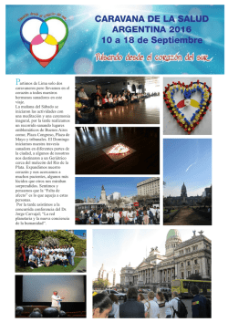 Memorias Caravana de Salud Argentina 2016