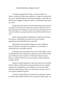 &ldquo;LEYENDA DE LA ROSA AZUL&rdquo;