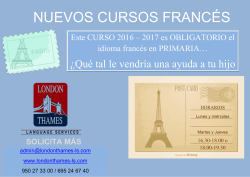 Cursos Franc&eacute;s para Ni&ntilde;os 2016-2017