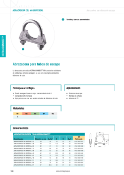 Abrazadera para tubos de escape