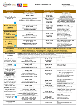 Horario - Turismo de C&oacute;rdoba