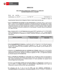 ANEXO N&ordm; 02 DECLARACI&Oacute;N JURADA DEL CANDIDATO AL