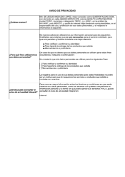 AVISO DE PRIVACIDAD