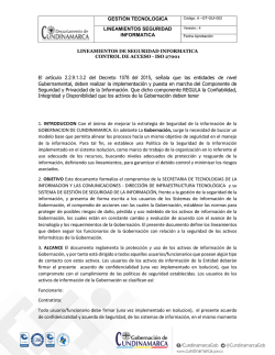 Lineamientos de Seguridad - Control de Acceso