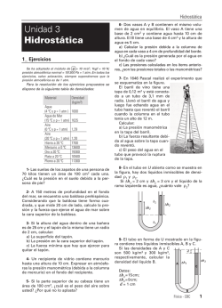 Unidad 3 Hidrost&aacute;tica - C&aacute;tedra de F&iacute;sica CBC