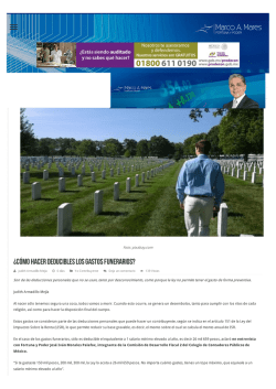 &iquest;C&Oacute;MO HACER DEDUCIBLES LOS GASTOS FUNERARIOS