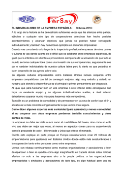 EL INDIVIDUALISMO DE LA EMPRESA ESPA&Ntilde;OLA