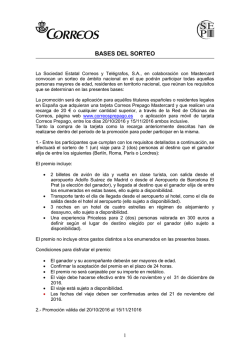 Bases legales promoci&oacute;n Tarjeta Correos Prepago Christmas