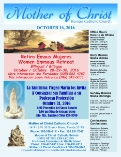 Retiro Emaus Mujeres Women Emmaus Retreat Bilingual / Bilingue