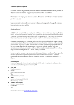 Analistas Japon&eacute;s / Espa&ntilde;ol