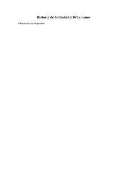 Historia de la Ciudad y Urbanismo