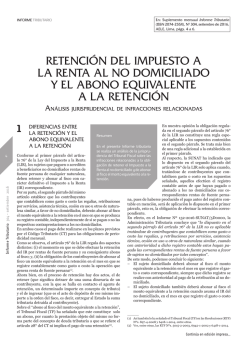 retenci&oacute;n del impuesto a la renta al no domiciliado y el