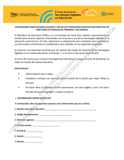 Cuestionario para directores y unidocentes
