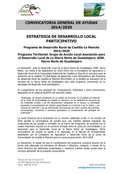 Descarga PDF con Convocatoria ADEL 2014-2020